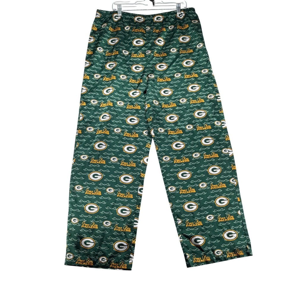 NFL For Her Green Bay Packers Satin Pajama Pants Women Large Football Lounge